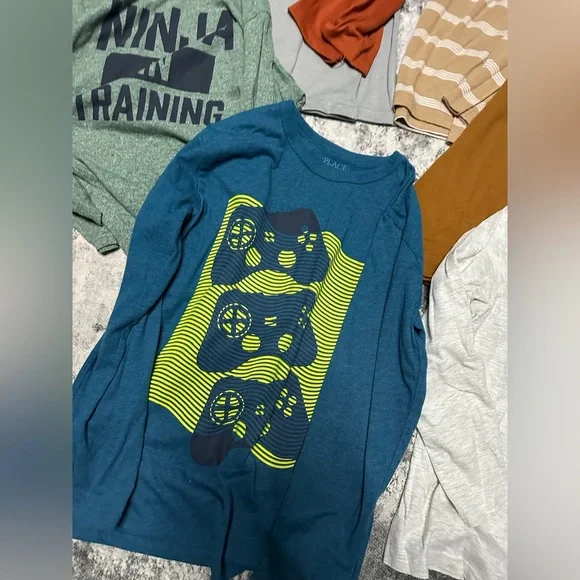Kids boys long sleeve shirts bundle large 10/12 - Picture 3 of 5